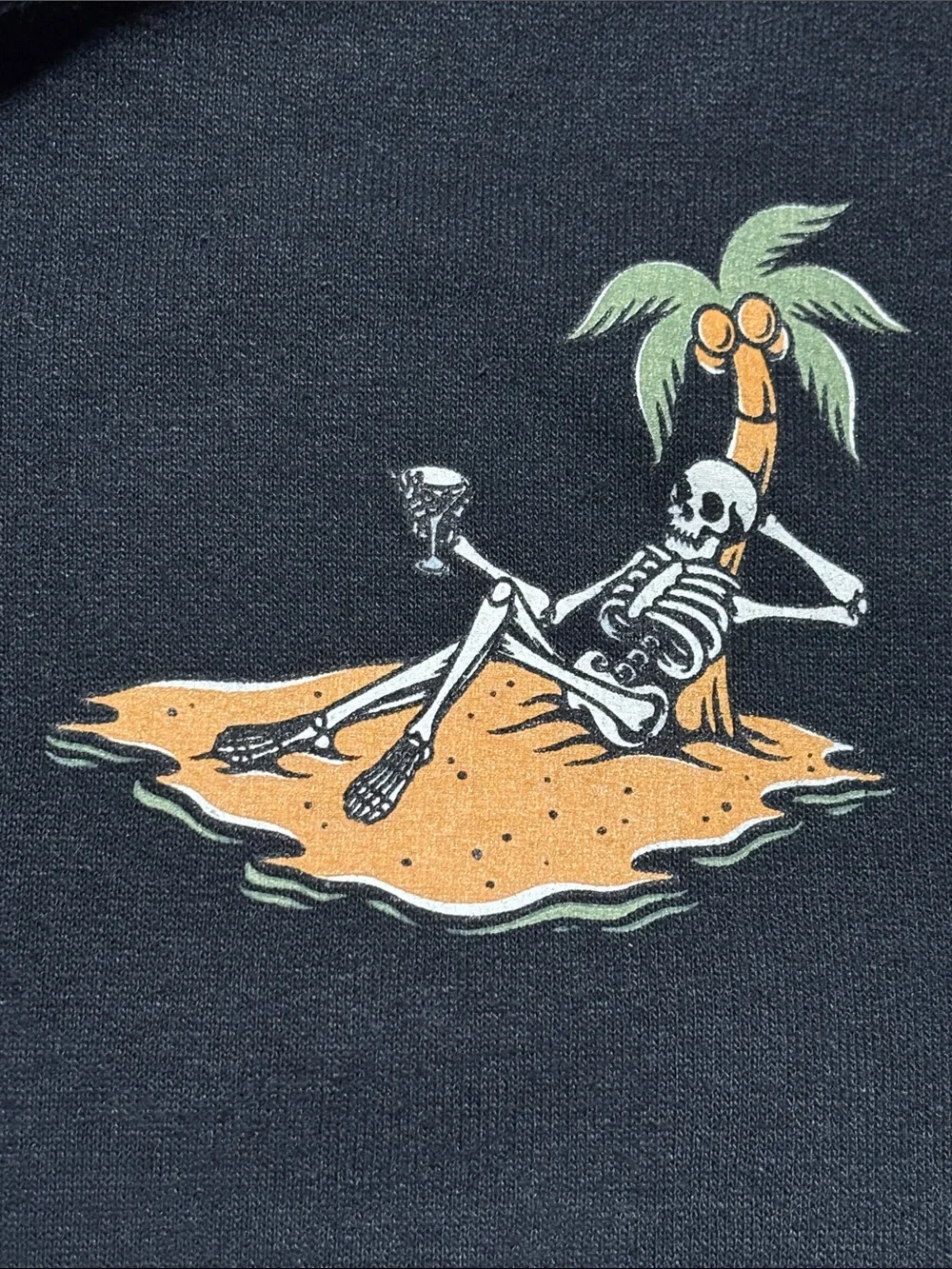 Skeleton Black 'Easy Does It' Graphic Hoodie